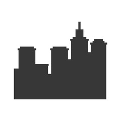 Naklejka premium city silhouette icon