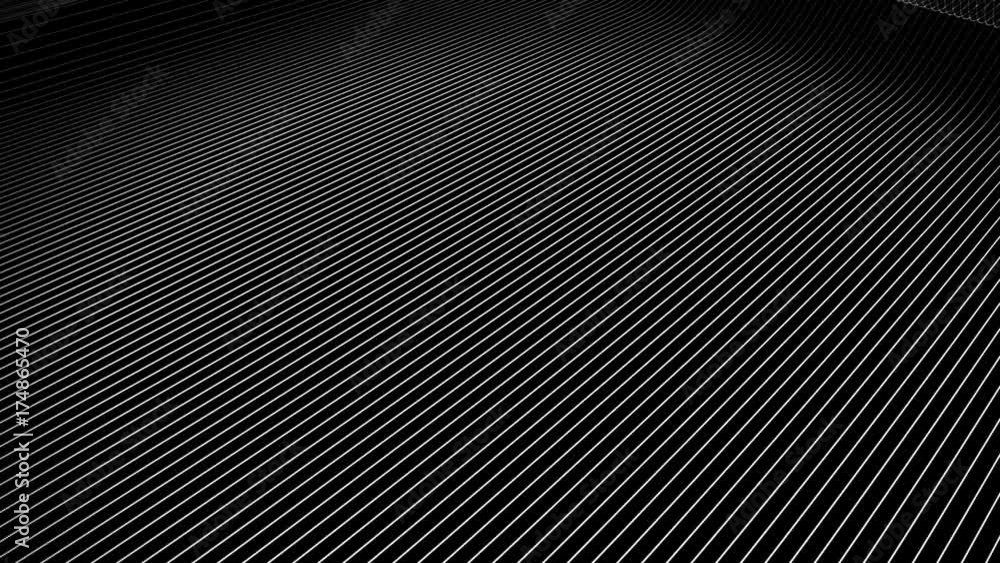 Poster abstract background with wavy color lines. animation ripples on surface from neon lines. animation o
