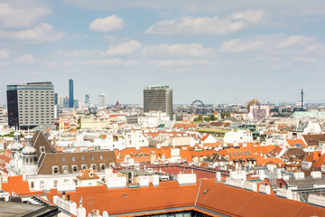 Obraz premium Aerial view over the cityscape of Vienna