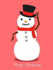 クリスマスカード 雪だるま, ベクター