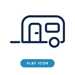 Caravan vector icon, trailer symbol. Modern, simple flat vector illustration for web site or mobile app