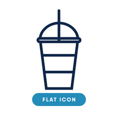 Milk shake vector icon, coffee shake symbol. Modern, simple flat vector illustration for web site or mobile app