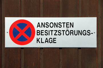 German Sign, Parken und Halten verboten