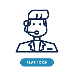 Call center operator vector icon, call center symbol. Modern, simple flat vector illustration for web site or mobile app