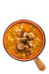 Goulash soup with croutons