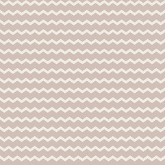 Fototapeta premium Abstract vector zig zag seamless pattern on the pale brown background. Ornament in pastel colors.