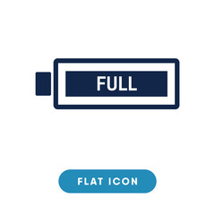 Full charging vector icon, full charged symbol. Modern, simple flat vector illustration for web site or mobile app