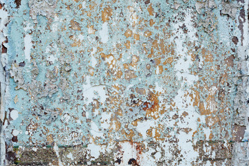 Dirty background - wall of abandoned building with old paint