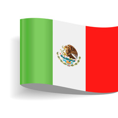 Mexico Flag Vector Label Tag Icon