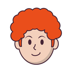 cartoon man face icon