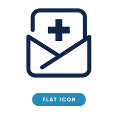 Obraz premium Hospital mail vector icon, medicine message symbol. Modern, simple flat vector illustration for web site or mobile app