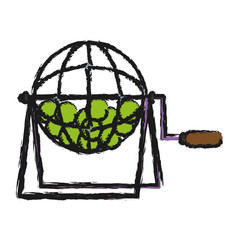 lottery wheel icon over white background vector illustration