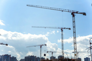 Fototapeta premium construction cranes