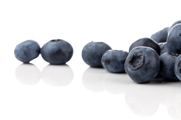 blueberries isolated close up