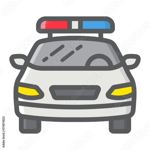 police car filled outline