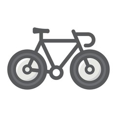 Bicycle filled outline icon, transport and vehicle, bike sign vector graphics, a colorful line pattern on a white background, eps 10.