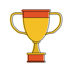 trophy cup icon image vector illustration design 