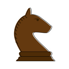 knight chess piece icon image vector illustration design 