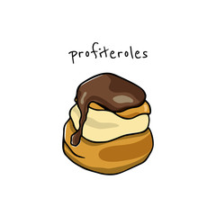 Hand drawn profiterole