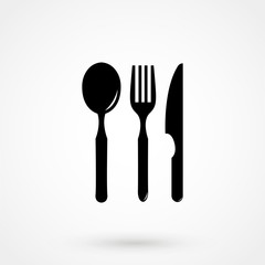 knife, fork and spoon icon
