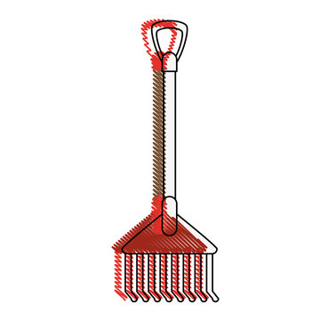 rake tool icon image vector illustration design