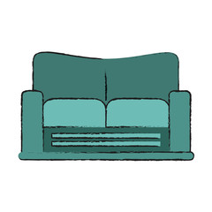 sofa with wooden legs furniture icon image vector illustration design