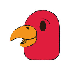 happy bird cartoon icon image vector illustration design