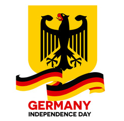 Germany independence day and unity day abstract background design coupon banner and flyer, postcard, celebration vector illustration