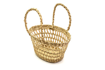 Obraz premium Beautiful woven work used for a insert the object and the background color white. ( clipping path )