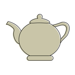 kettle tea beverage icon image vector illustration design