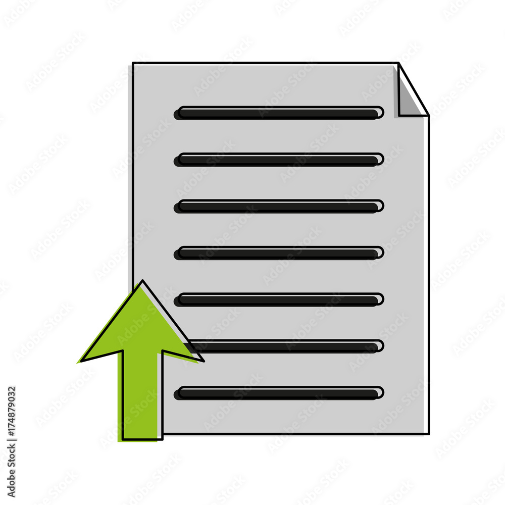 Poster document upload icon image vector illustration design