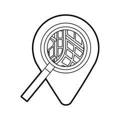 navigator pointer map magnifier location concept