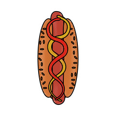 hot dog fast food icon image vector illustration design