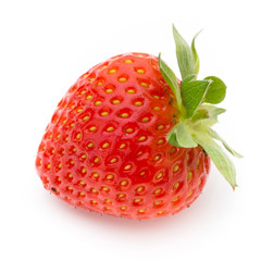 Strawberry isolated on white background. Fresh berry.