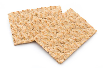 Stack of wholegrain crispy bread.