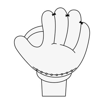 glove baseball related icon image vector illustration design