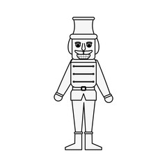 nutcracker christmas related icon image vector illustration design