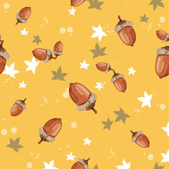 Autumn seamless pattern in vector