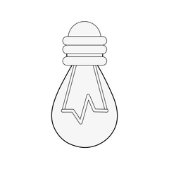 lit lightbulb icon image vector illustration design