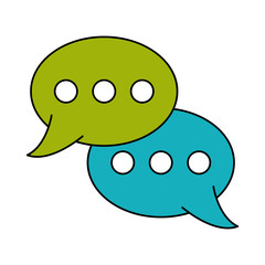 chat bubbles conversation  icon image vector illustration design 