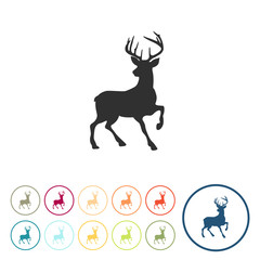 Runde Schaltflächen - Reh