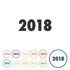 Runde Schaltflächen - 2018 - Jahresbeginn