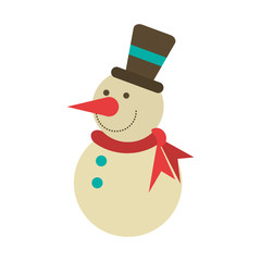 snowman christmas related icon image vector illustration design 
