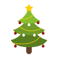 christmas tree icon image vector illustration design