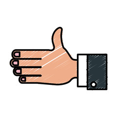 Thumb up like symbol icon vector illustration graphic design