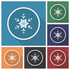 Button - Set - Schatten - Schnee Flocke