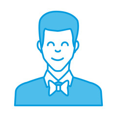 Adult man smiling icon vector illustration graphic design