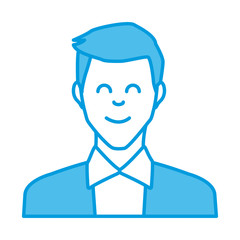 Adult man smiling icon vector illustration graphic design