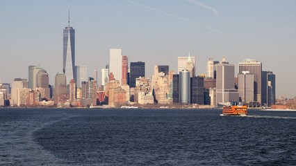 Lower manhattan from SI Ferry
