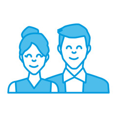 Couple of friends icon vector illustration graphic design